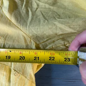 Talbots Light Yellow Women's Blouse - Pineapple Print | Size Large thumbnail 6