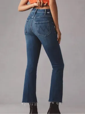 Mother 24 Hustler Ankle Fray Wish On A Star Dark Wash Cut Off thumbnail 7