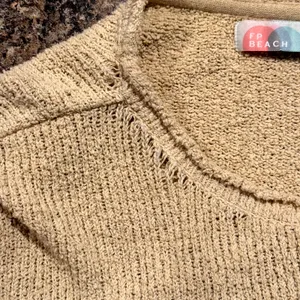 Free People Beach Sweater Oversized Coastal Beachy Boho Slouchy Y2K Small Flaws thumbnail 5
