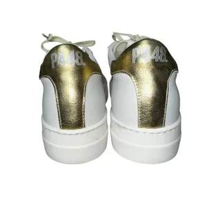 P448 Thea Platform Mahlia Mixed‎ Suede Leather Sneakers Gold Heel Women's 39 8.5 thumbnail 5