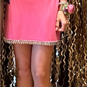Retrofete XXS Regina dress in hyper pink thumbnail 3