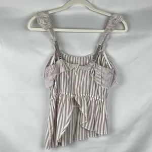 NWT Victoria’s Secret Ruffle Dream Angel Striped Asymmetrical Cami Small thumbnail 2