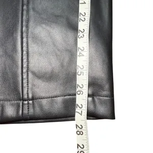 Marc New York Andrew Marc Faux‎ Leather Pants Gold Button Detail Womens L thumbnail 9
