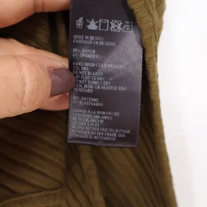 Out From Under Bodysuit Womens M Ribbed Knit Olive Green Low Back Excellent thumbnail 4