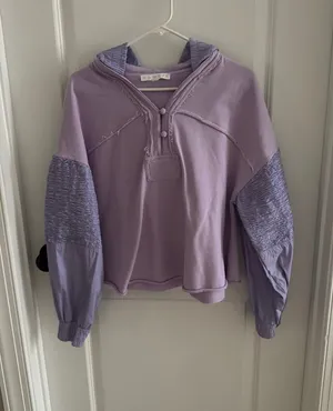 Lavender Boutique Cropped Pullover Purple thumbnail 1