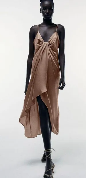 ZARA Satin Dress thumbnail 1
