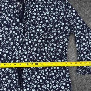 Navy Floral Long Sleeve Tiered Dress thumbnail 6
