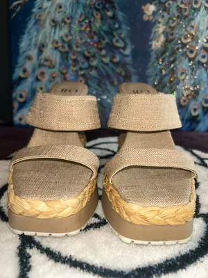 Jennifer Lopez Neutral Beige Wedge Sandals - Unbranded thumbnail 7
