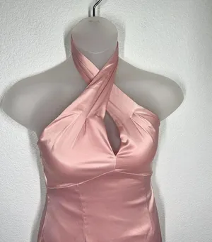 Superdown Samira Mini Dress Size Small S Pink Satin thumbnail 3