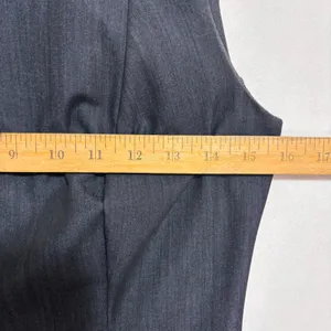 Calvin Klein Sheath Dress Womens 4P Navy Denim Look Gold Zipper Career Timeless thumbnail 9