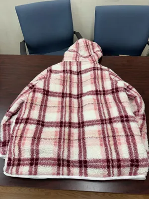 Jolie & Joy Sherpa Plaid Hooded Jacket Size Large thumbnail 4