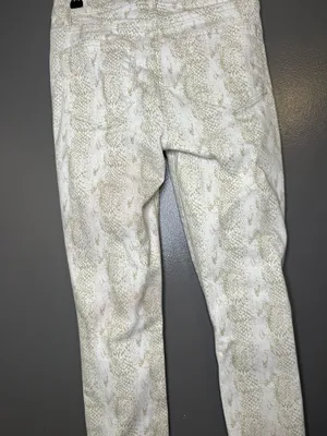Paige Hoxton Ankle Jeans Womens 28 White Sonoran Snake High Rise Slim Denim thumbnail 6
