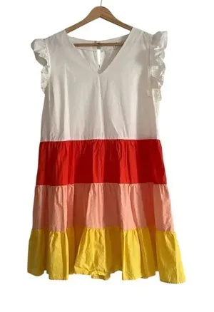 THML Multicolor Ruffle Sleeve Dress thumbnail 1