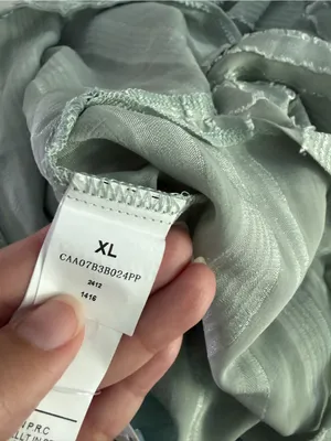 NWT Cupshe Light Sage Green V-Neck Textured Swim Coverup XL thumbnail 4