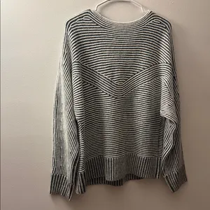 DAVI & DANI Black and White Striped Sweater thumbnail 2