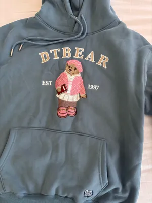 Blue Teddy Bear Oversized Hoodie thumbnail 1
