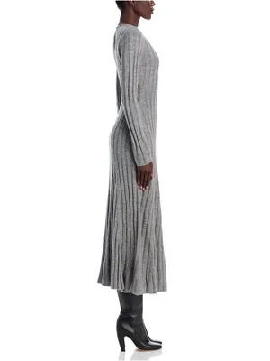 NWOT French Connection baby soft fit and flare midi dress size large gray thumbnail 4