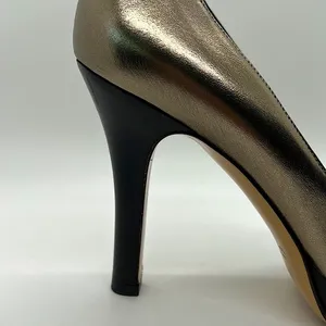 Gucci Authentic Gorgeous Metallic Nappa Silk Block Heel Shoes **Size 7** thumbnail 5
