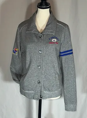 Colosseum Athletics Kansas Jayhawks Button Up Sweater thumbnail 1