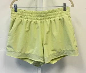 Layers 8 Womens Qwick-Dry Running Shorts Lime Green High Rise Lined XL Athletic‎ thumbnail 1