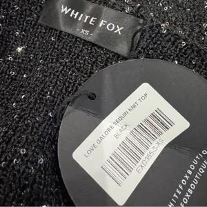 White Fox Boutique Black Sparkle Sequin Cami thumbnail 3