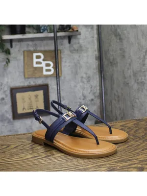 NWT Tommy Hilfiger Womens Cruman Emblem Sandals TWCRUMAN Dark Blue 6.5M thumbnail 8