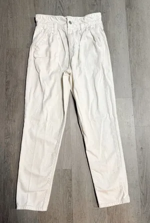 American eagle white mom jeans  thumbnail 1