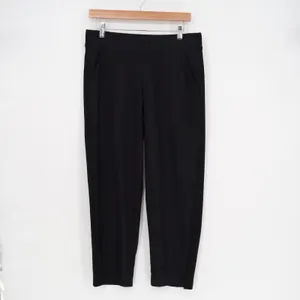 Athleta Pants Womens 8P Black Stretch Slash Pockets Elastic Waist Tapered Leg thumbnail 2
