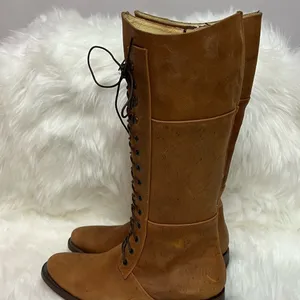 Je-Ver Lace-up Western‎ boots size 8 Fisherman Core Bin 21 thumbnail 5