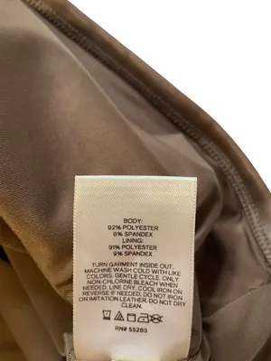 Express Brown Faux Leather Body Contour Crop Tank Medium thumbnail 5