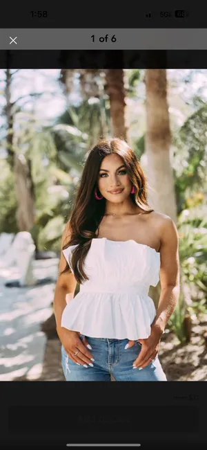 These Three Boutique Ruffled Tube Top thumbnail 2