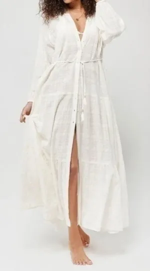 L*Space. Nepali Button‎ Down Cotton Maxi Dress. thumbnail 1