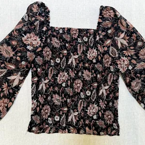 Madewell | Lucie Smocked Peasant Top in Floral | Small thumbnail 11
