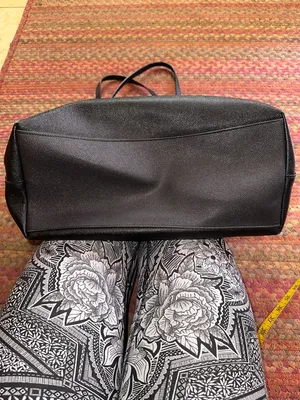 COACH BLACK LEATHER LARGE TOTE BQG thumbnail 9