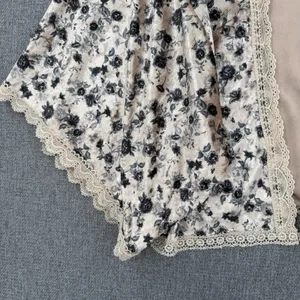 POL Velvet Floral Lace Kimono Cardigan Beige Black Large Whimsigoth Romantic thumbnail 6