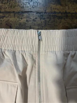 NWOT Abercrombie &‎ Fitch Cargo Utility Midi Skirt L Tall Tan Zip Front thumbnail 5