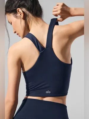 ALO Yoga Navy Airbrush Real Bra Tank Size XS thumbnail 5