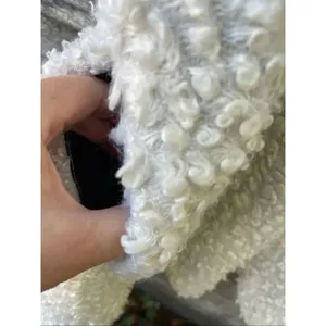 V. By Paris Valtadoros size M faux lamb fur coat. thumbnail 4
