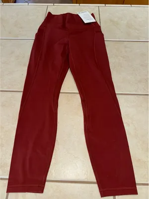 Lululemon Align With Pockets High-Rise 25” Cranberry Charm Size 6 NWT thumbnail 1