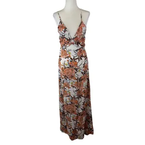 Maaji Floral Cutout Maxi Dress Medium Swim Coverup Beachy Vacation Tropical‎ thumbnail 2
