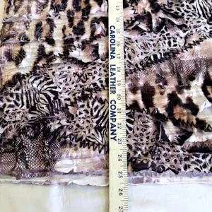 90's Y2K Cubism Los Angeles Animal Print Ruffle Artsy Mesh Top Mixed Media Small thumbnail 11