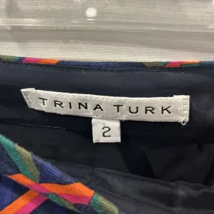 Trina Turk Skirt Womens Size 2 Navy Pink Orange Green Pockets thumbnail 3