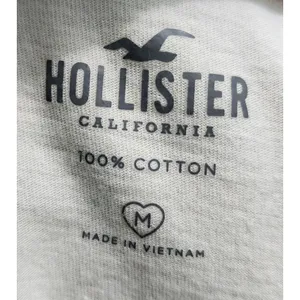 Hollister Thrilling Fear Graphic Crop T-Shirt White‎ Cotton M thumbnail 3