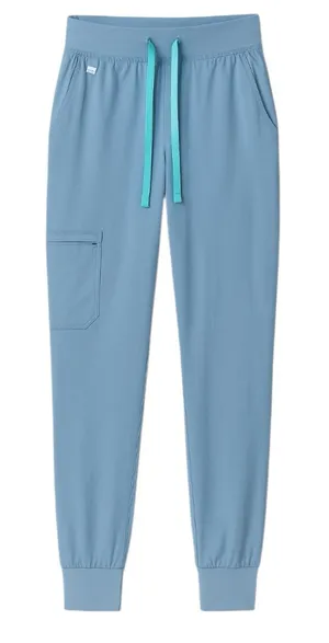 FIGS - Technical Collection High-Waisted Jogger Scrub Blue Pants Sz Xs thumbnail 1