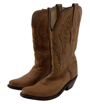 Old West Canyon‎ Leather Snip Toe Western Boots Tan Leather Women 5 LF1529 thumbnail 1