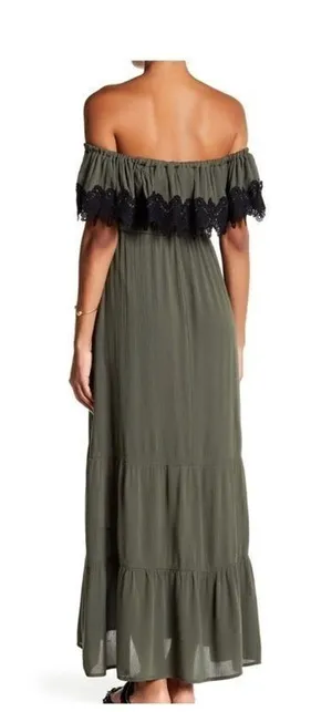 Romeo & Juliet couture olive green maxi dressNWOT thumbnail 1