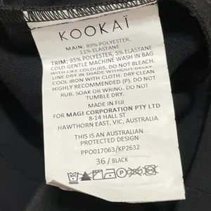Kookai Women's Black High Waisted Tailored Wide Leg Mini Casual Shorts Size 36 thumbnail 5
