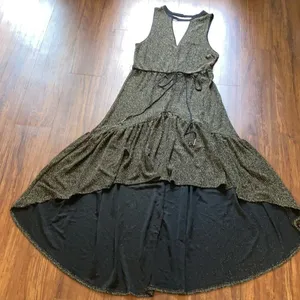 NWT Urban‎ outfitters Ecoté high low gold shimmer dress size medium thumbnail 4