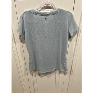 Kuhl Sona Light Blue V Neck Slub Top Short Sleeve Outdoor Casual Classic Upf 30 thumbnail 3