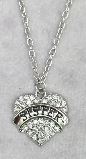 Silver Heart Rhinestone Gem Chain Pendant Link Fashion Jewlery‎ Necklace JB2-85 thumbnail 1